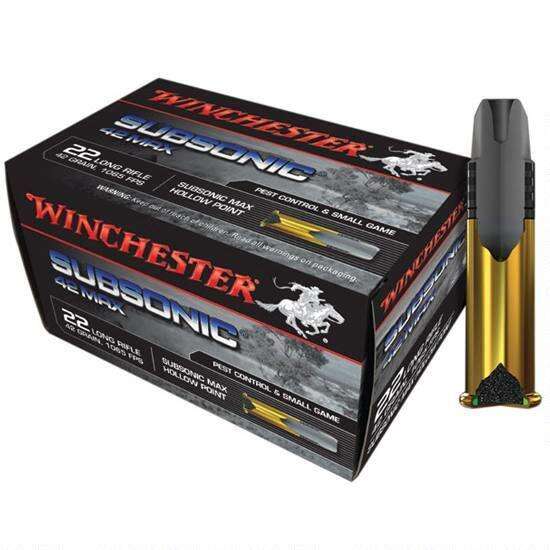 Ammunition Winchester Repeating Arms ZPAP M85 22LR WIN 22LR 42GR 42 MAX SUBSONIC 50/40